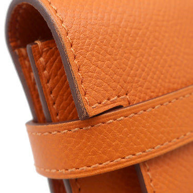 エルメス HERMES ケリーウォレット ロング オレンジ ヴォーエプソン 長財布 シルバー金具