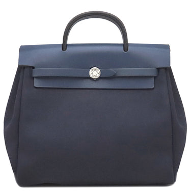 エルメス HERMES エールバッグ アドPM ネイビー トワルオフィシエ ヴァッシュハンター 2WAYバッグ シルバー金具 紺 リュック