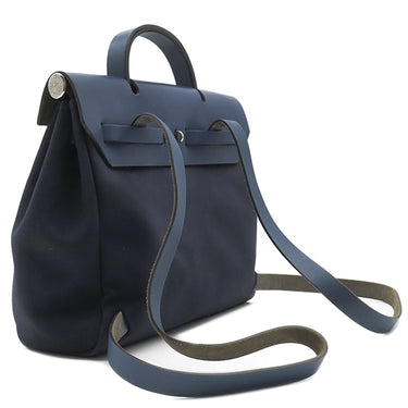 エルメス HERMES エールバッグ アドPM ネイビー トワルオフィシエ ヴァッシュハンター 2WAYバッグ シルバー金具 紺 リュック