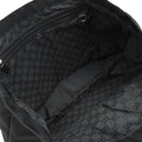 グッチ GUCCI ロゴ ラージ 802172 ブラック ナイロン トートバッグ シルバー金具 ショルダー 肩掛け 旅行バッグ