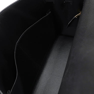 エルメス HERMES ケリー28 外縫い ブラック ヴォーエプソン 2WAYバッグ ゴールド金具 黒 ショルダー