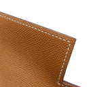 エルメス HERMES ケリー28 外縫い ゴールド ヴォーエプソン 2WAYバッグ シルバー金具 茶 ショルダー