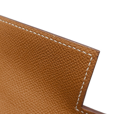 エルメス HERMES ケリー28 外縫い ゴールド ヴォーエプソン 2WAYバッグ シルバー金具 茶 ショルダー