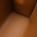 エルメス HERMES ケリー28 外縫い ゴールド ヴォーエプソン 2WAYバッグ シルバー金具 茶 ショルダー