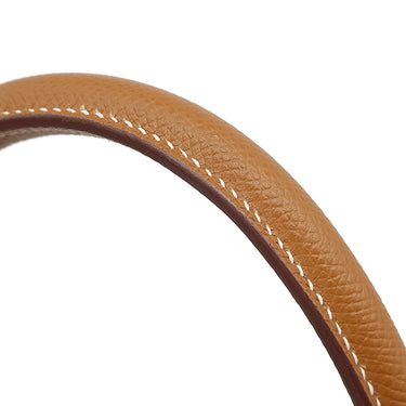 エルメス HERMES ケリー28 外縫い ゴールド ヴォーエプソン 2WAYバッグ シルバー金具 茶 ショルダー