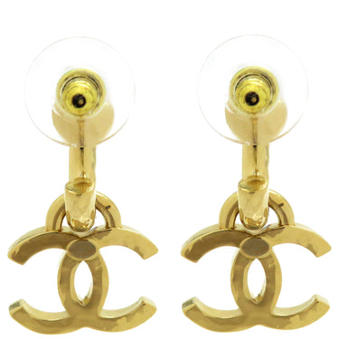 シャネル CHANEL ココマーク フープピアス ゴールド GP ラインストーン ピアス CCマーク