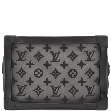 ルイヴィトン LOUIS VUITTON ソフトトランク M53964 ブラック モノグラムメッシュ ショルダーバッグ ブラック金具 黒