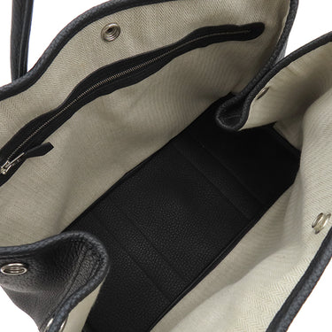 エルメス HERMES ガーデンパーティーPM ブラック ネゴンダ トートバッグ シルバー金具 黒