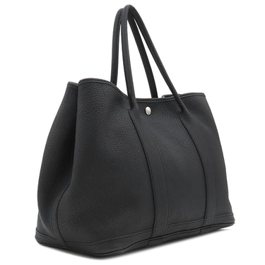 エルメス HERMES ガーデンパーティーPM ブラック ネゴンダ トートバッグ シルバー金具 黒