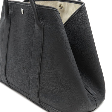 エルメス HERMES ガーデンパーティーPM ブラック ネゴンダ トートバッグ シルバー金具 黒