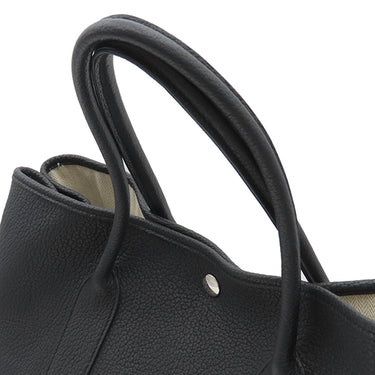 エルメス HERMES ガーデンパーティーPM ブラック ネゴンダ トートバッグ シルバー金具 黒