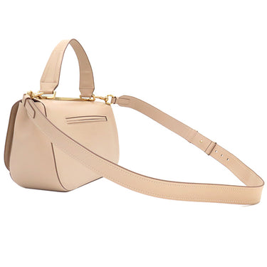 フェラガモ FERRAGAMO ヴァラ リボン ハンドバッグ ピンクベージュ レザー 2WAYバッグ ゴールド金具 ショルダーバッグ トップハンドル