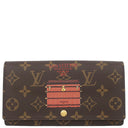 ルイヴィトン LOUIS VUITTON ポルトフォイユ サラ M60415 モノグラム モノグラムキャンバス 長財布 ゴールド金具 茶 トランクプリント 二つ折り