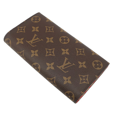 ルイヴィトン LOUIS VUITTON ポルトフォイユ サラ M60415 モノグラム モノグラムキャンバス 長財布 ゴールド金具 茶 トランクプリント 二つ折り