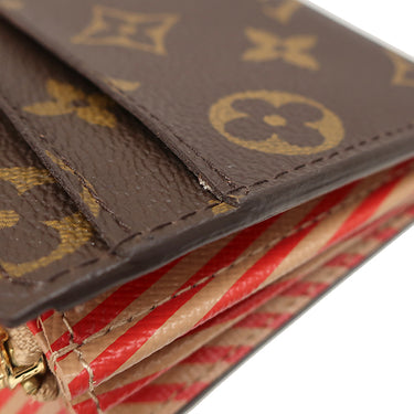 ルイヴィトン LOUIS VUITTON ポルトフォイユ サラ M60415 モノグラム モノグラムキャンバス 長財布 ゴールド金具 茶 トランクプリント 二つ折り