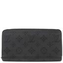 ルイヴィトン LOUIS VUITTON ジッピー ウォレット M61867 ノワール モノグラムマヒナ 長財布 シルバー金具 ラウンドファスナー 黒