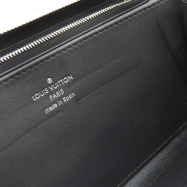 ルイヴィトン LOUIS VUITTON ジッピー ウォレット M61867 ノワール モノグラムマヒナ 長財布 シルバー金具 ラウンドファスナー 黒