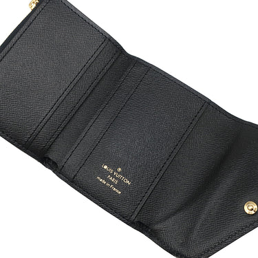 ルイヴィトン LOUIS VUITTON ポルトフォイユ ゾエ M80725 モノグラムリバース モノグラムキャンバス モノグラムリバース キャンバス 三つ折り財布 ゴールド金具 茶 コンパクトウォレット