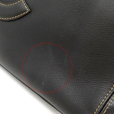 シャネル CHANEL ココマーク トートバッグ ダークブラウン レザー ハンドバッグ マットゴールド金具 茶 濃茶 肩掛け