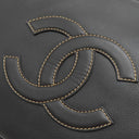 シャネル CHANEL ココマーク トートバッグ ダークブラウン レザー ハンドバッグ マットゴールド金具 茶 濃茶 肩掛け