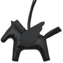 エルメス HERMES ロデオMM ペガサス ブラック アニューミロ バッグチャーム 黒 単色 ソーブラック