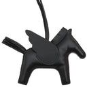 エルメス HERMES ロデオMM ペガサス ブラック アニューミロ バッグチャーム 黒 単色 ソーブラック