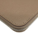 エルメス HERMES アザップ シルクイン コンパクト エトゥープ ヴォーエプソン コインケース シルバー金具 新品 未使用 グレージュ ラウンドファスナー