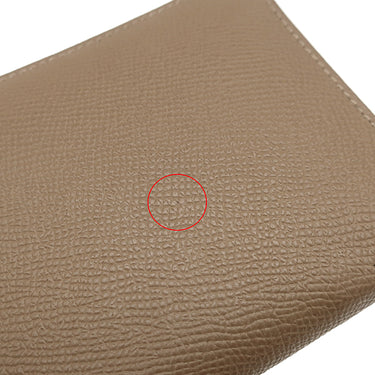 エルメス HERMES アザップ シルクイン コンパクト エトゥープ ヴォーエプソン コインケース シルバー金具 新品 未使用 グレージュ ラウンドファスナー