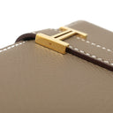 エルメス HERMES ベアンコンパクト エトゥープ ヴォーエプソン 二つ折り財布 ゴールド金具 グレージュ