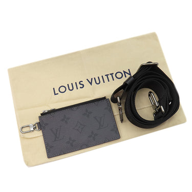 ルイヴィトン LOUIS VUITTON ガストン ウェアラブル ウォレット M81124 モノグラムエクリプス モノグラムエクリプス リバースキャンバス ショルダーバッグ シルバー金具 黒 グレー