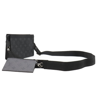 ルイヴィトン LOUIS VUITTON ガストン ウェアラブル ウォレット M81124 モノグラムエクリプス モノグラムエクリプス リバースキャンバス ショルダーバッグ シルバー金具 黒 グレー