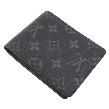 ルイヴィトン LOUIS VUITTON ポルトフォイユ ミュルティプル M61695 モノグラムエクリプス モノグラムエクリプスキャンバス 二つ折り財布 黒 2つ折り