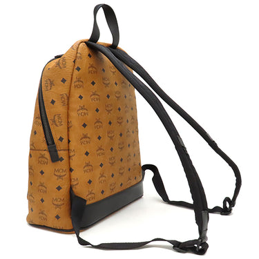 エムシーエム MCM スターク ヴィセトス ミディアム MMKCSVE01CO001 コニャック PVC レザー リュック・デイパック マットブラック金具 茶 バックパック
