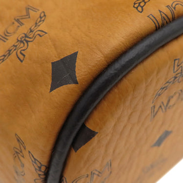 エムシーエム MCM スターク ヴィセトス ミディアム MMKCSVE01CO001 コニャック PVC レザー リュック・デイパック マットブラック金具 茶 バックパック