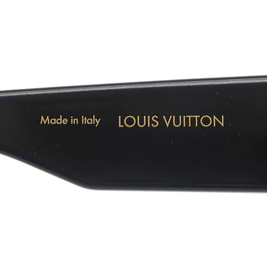 ルイヴィトン LOUIS VUITTON サイクロン Z1578E ブラック アセテート スワロフスキー サングラス ゴールド金具 黒