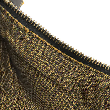 フェンディ FENDI ズッカ ブラウン×ダークブラウン キャンバス レザー ショルダーバッグ ゴールド金具 茶 FF 肩掛け