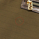 フェンディ FENDI ズッカ ブラウン×ダークブラウン キャンバス レザー ショルダーバッグ ゴールド金具 茶 FF 肩掛け