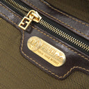 フェンディ FENDI ズッカ ブラウン×ダークブラウン キャンバス レザー ショルダーバッグ ゴールド金具 茶 FF 肩掛け