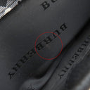 バーバリー BURBERRY ノバチェック ベージュ×ブラック キャンバス レザー ショルダーバッグ シルバー金具 黒