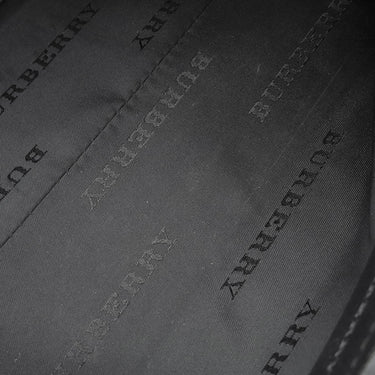 バーバリー BURBERRY ノバチェック ベージュ×ブラック キャンバス レザー ショルダーバッグ シルバー金具 黒