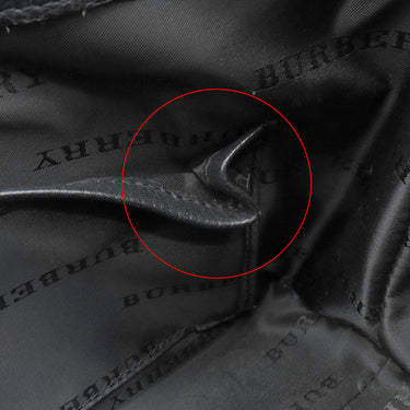 バーバリー BURBERRY ノバチェック ベージュ×ブラック キャンバス レザー ショルダーバッグ シルバー金具 黒