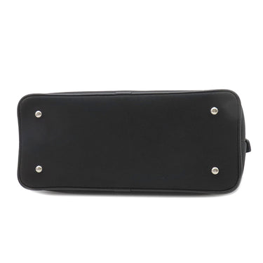 バーバリー BURBERRY ノバチェック ベージュ×ブラック キャンバス レザー ショルダーバッグ シルバー金具 黒