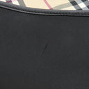 バーバリー BURBERRY ノバチェック ベージュ×ブラック キャンバス レザー ショルダーバッグ シルバー金具 黒