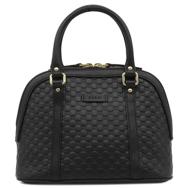 グッチ GUCCI マイクロ グッチシマ 2wayショルダーバッグ 449654 ブラック レザー 2WAYバッグ ゴールド金具 黒 ハンドバッグ ショルダー