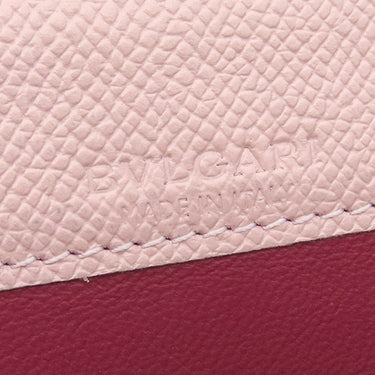 ブルガリ BVLGARI ブルガリブルガリ 30413 ピンク グレインレザー 長財布 シルバー金具 二つ折り