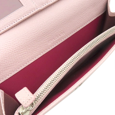 ブルガリ BVLGARI ブルガリブルガリ 30413 ピンク グレインレザー 長財布 シルバー金具 二つ折り