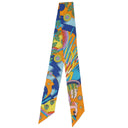 エルメス HERMES ツイリー オレンジヴィフ×ジョーヌヴィフ シルク スカーフ 【LA SOURCE DE PEGASE/ペガサスの源泉】