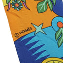 エルメス HERMES ツイリー オレンジヴィフ×ジョーヌヴィフ シルク スカーフ 【LA SOURCE DE PEGASE/ペガサスの源泉】