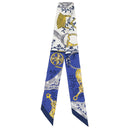 エルメス HERMES ツイリー マリン×ホワイト シルク スカーフ 【ETRIERS REMIX/鎧 リミックス】