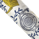 エルメス HERMES ツイリー マリン×ホワイト シルク スカーフ 【ETRIERS REMIX/鎧 リミックス】